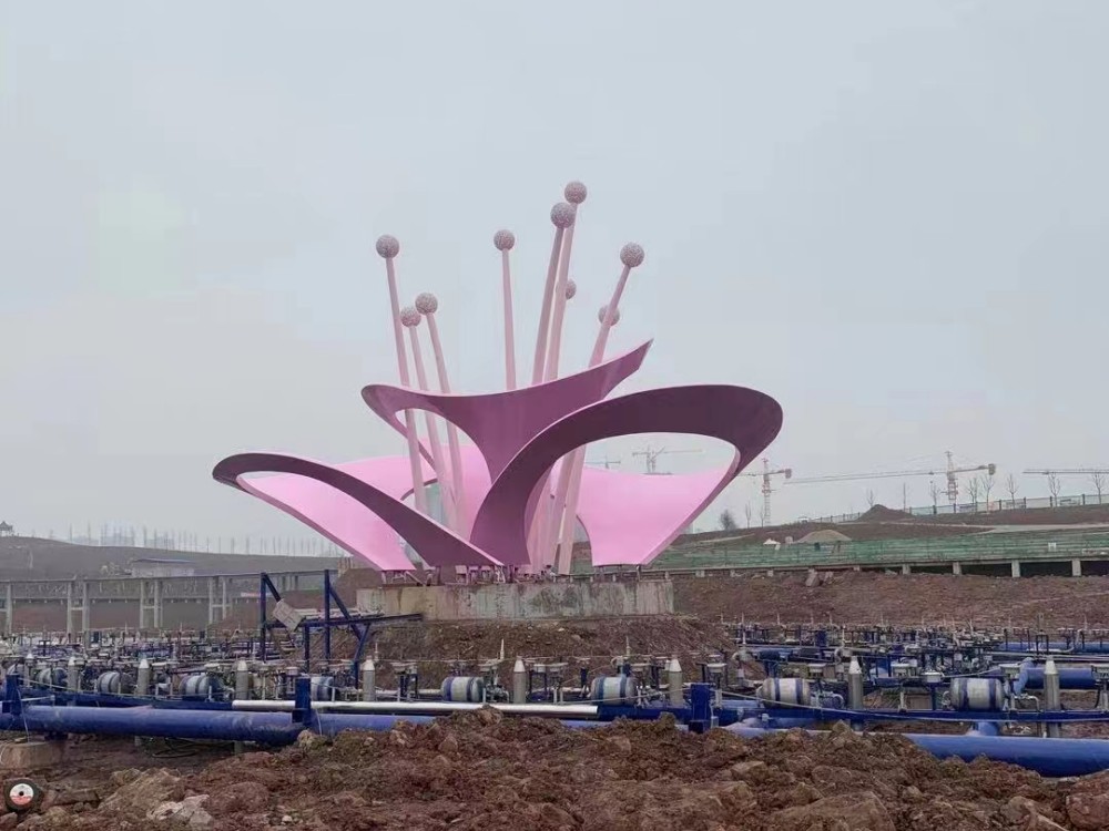 重庆垫江三合湖公园不锈钢雕塑