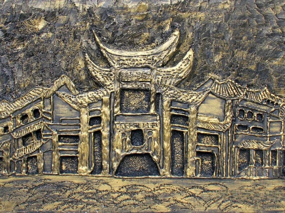 重庆渝中区解放碑铸铜浮雕