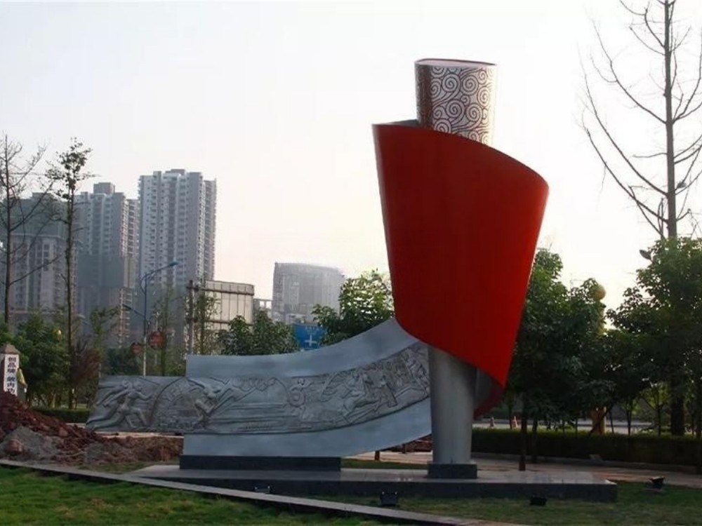 重庆荣昌奥体中心不锈钢浮雕，铜浮雕