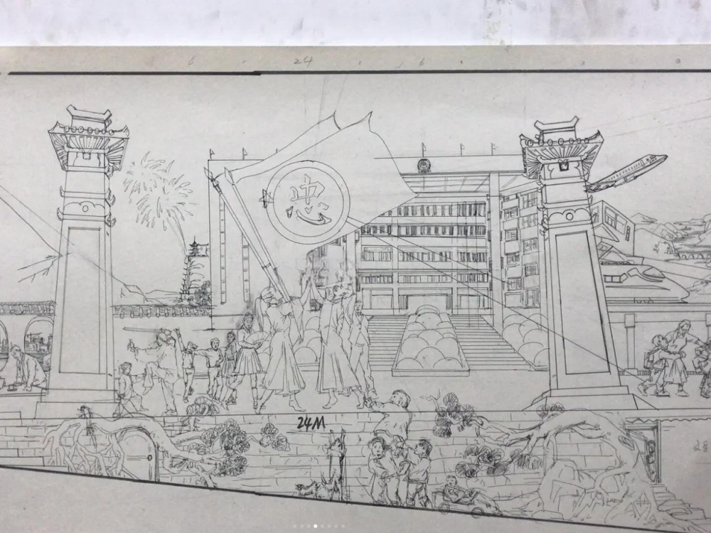 重庆忠县红砂岩浮雕，铝板画