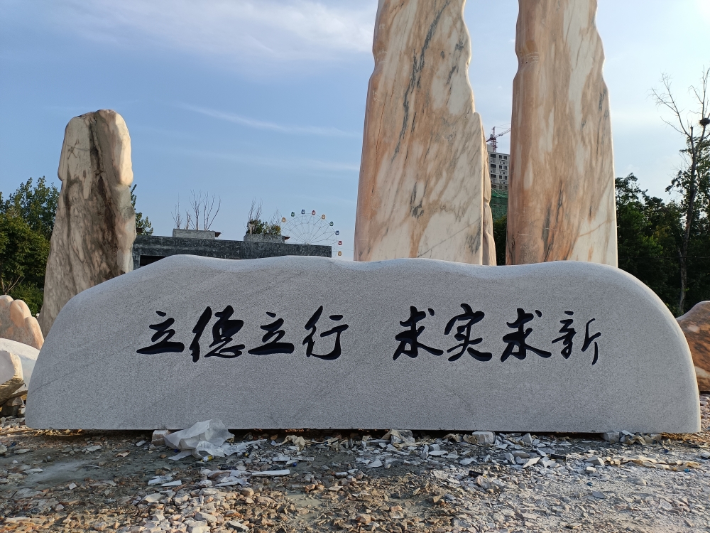 重庆綦江医科学院花岗岩景观石雕塑